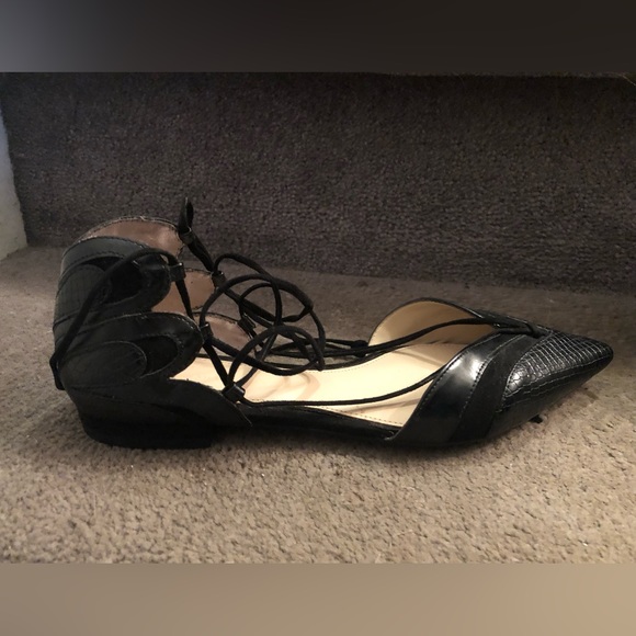 Zara pointy lace up flats - Picture 2 of 3
